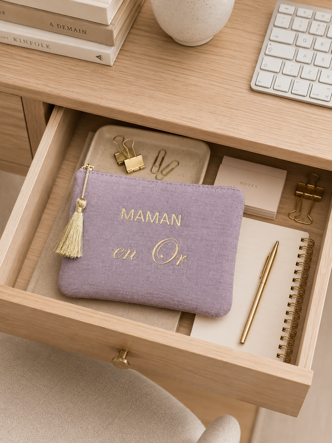 Pochette " maman en or "