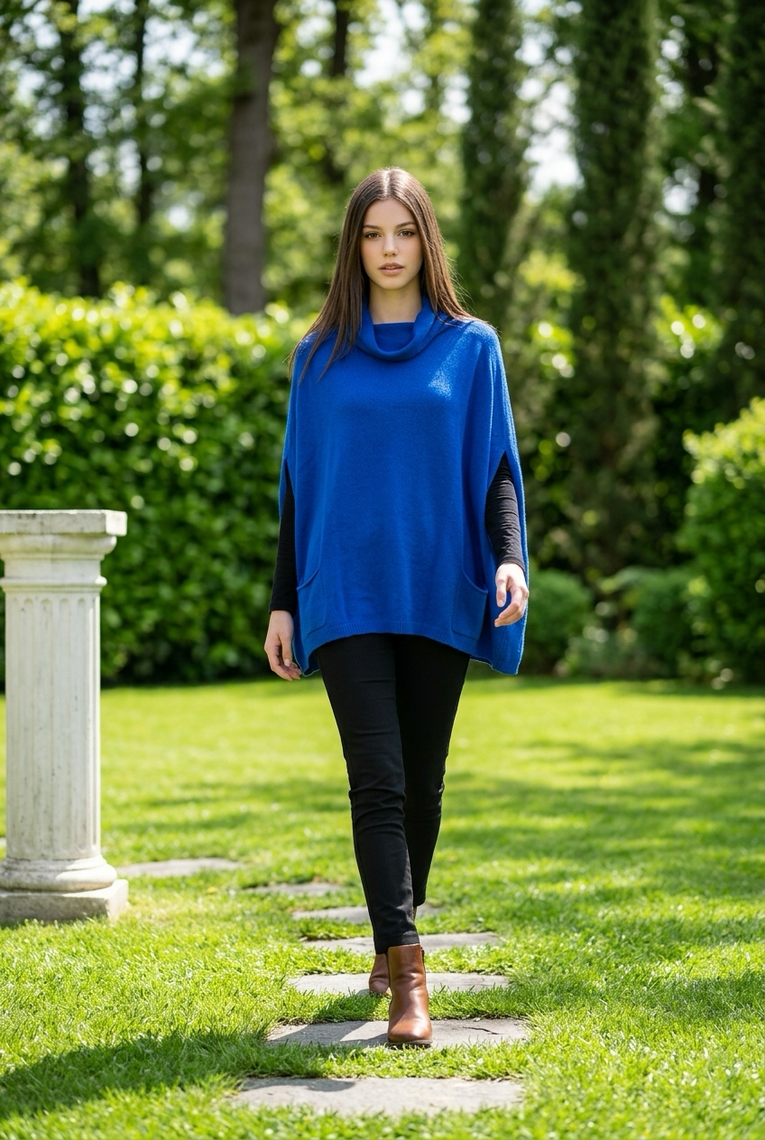 Pull sans manches bleu électrique