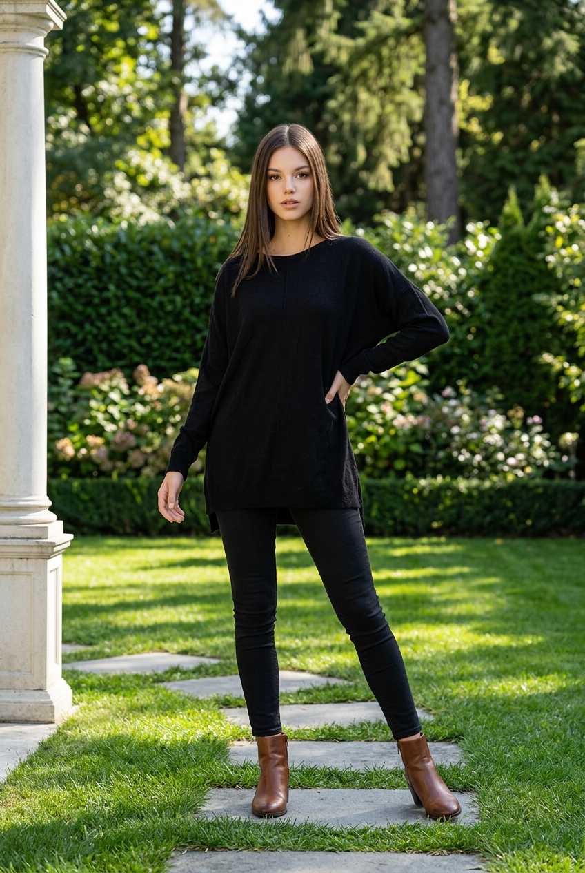 Pull long noir