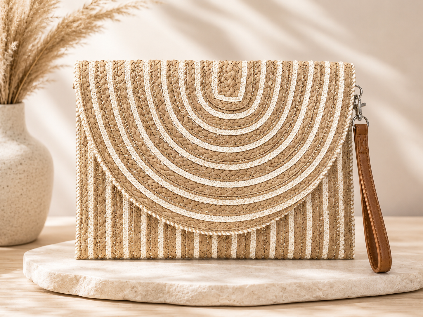 Pochette bohème tressée